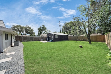 The guest house sits privately in the corner.