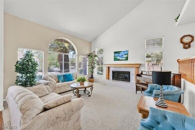 Living room with gas fireplace