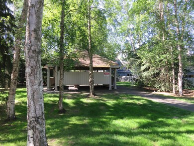 gazebo in greenbelt near patio