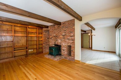 Custom built-ins and a wood burning...