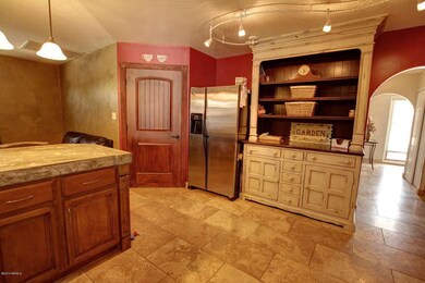 Kitchen with built in custom cabinet