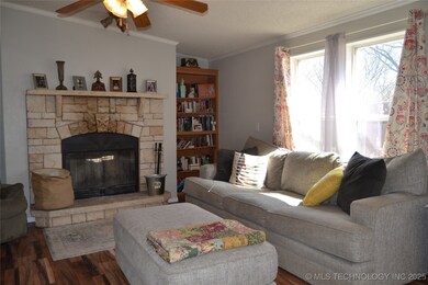 fireplace in secondary sitting area