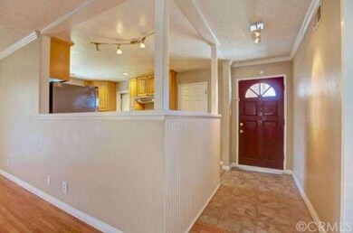 view of front door from living room