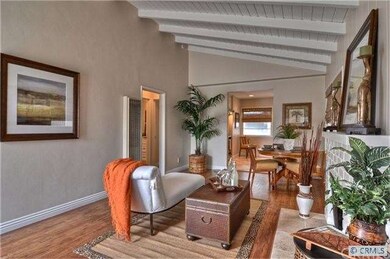 A view from one end of the great room to the kitch
