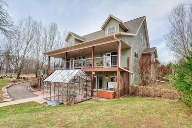 East side of the home from the river side.