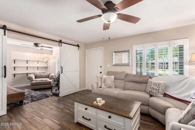 barn door entry to bonus room