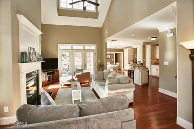 Living room with vaulted ceilings
