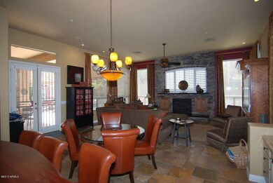 view from kitchen to great room