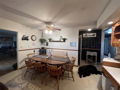 Dining area with n kitchen