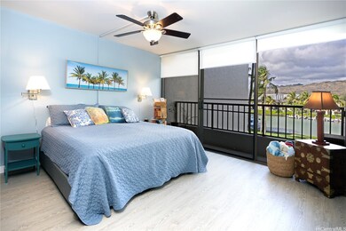 Main bedroom overlooking marina & park out to the
