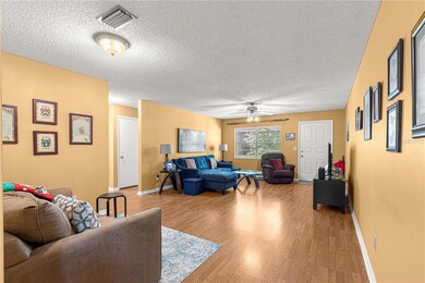 Laminated flooring throughout home