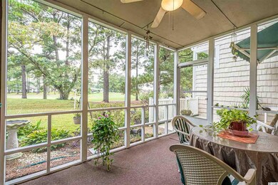 Screened-in back porch.