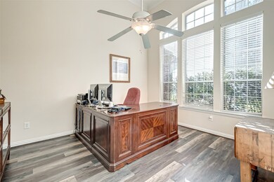 Spacious and bright study perfect for working. Notice the beautiful flooring.