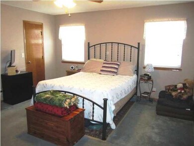 Large master bedroom with walk-in closet