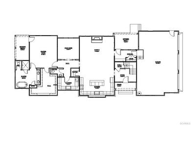 First floor plan. Large kitchen open to eat in din