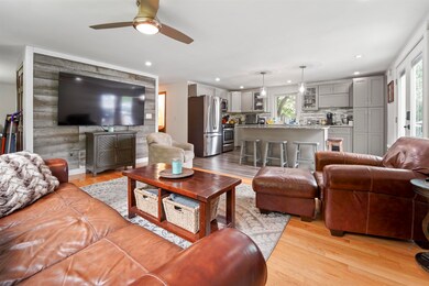 Open concept kitchen and family space