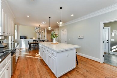 Spacious light filled kitchen.