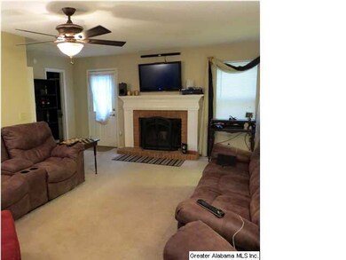 Great room with wood burning fireplace