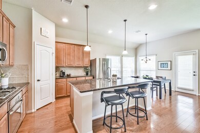 Large island kitchen.