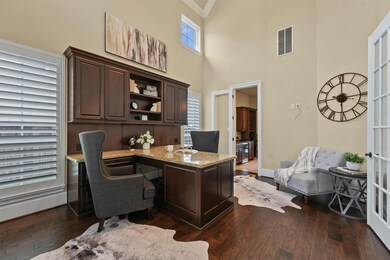 Generous office, leading to bar and
living room