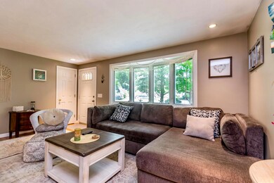 Living room with Bay window