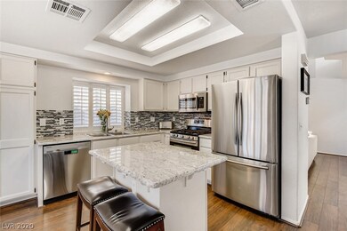 New appliances with beautiful back splash