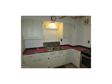 Retro kitchen with newer appliances.