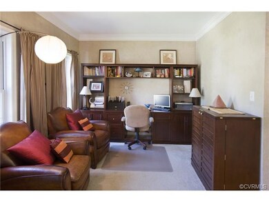 Formal Living Room/Office with two-tier crown mold