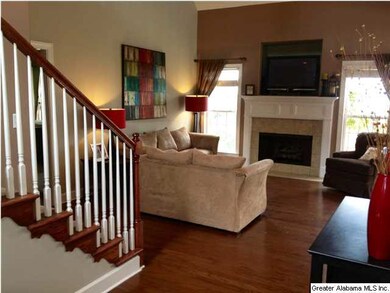 View of great room with fireplace