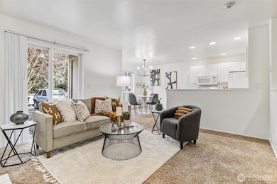 Open layout living room