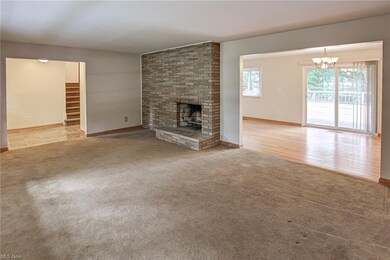 living room with fireplace