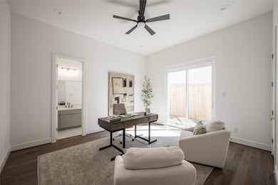 This private office space maximizes functionality