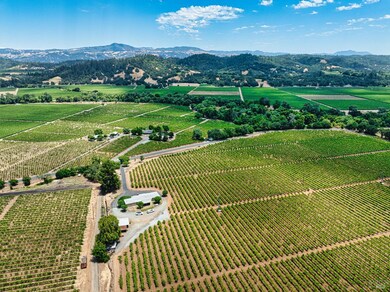 Aerial looking East across the Dry Creek Valley