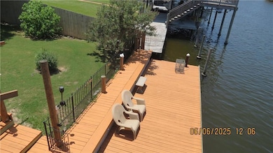 A dock to fish from, park a boat or watch boat parade from.