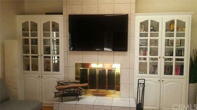 Living Room Fireplace with built-in Cabinets