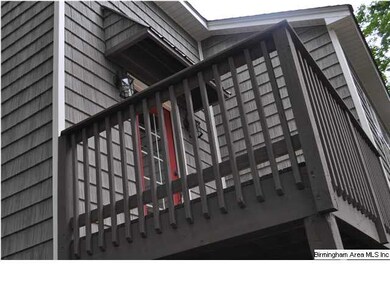 Detail of front deck showing new lighting, door, a