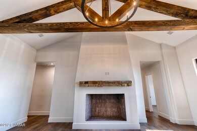 Oversized fireplace