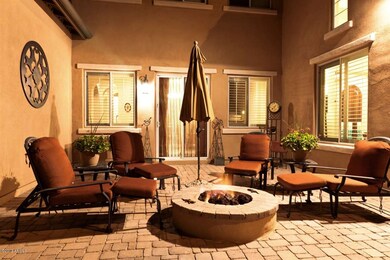 Back courtyard with firepit