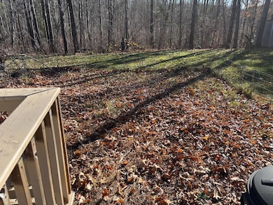 The fenced doggie area right off of the deck.