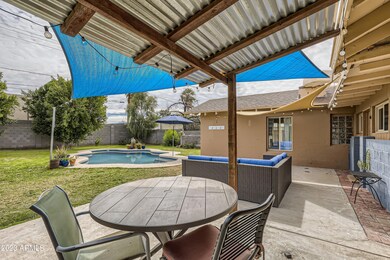 Covered patio area