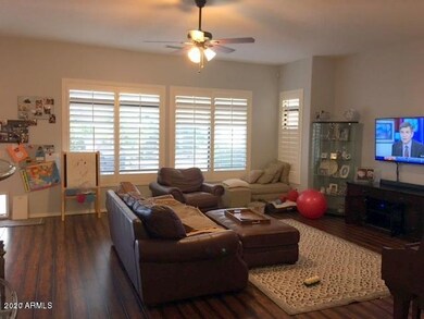 Family room with Laminate flooring