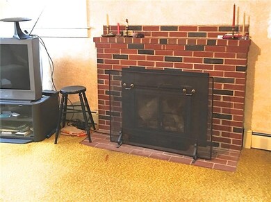 The room has wood floors under the...