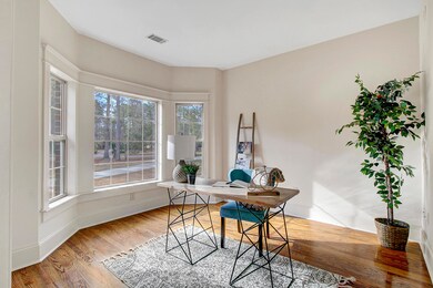 Study w bay windows to left