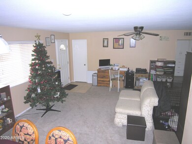 Living room with tree