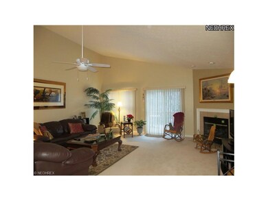 Spacious great room with gas fireplace