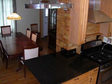 Campbell open kitchen dining room area