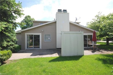 Rear view of both units with private patios