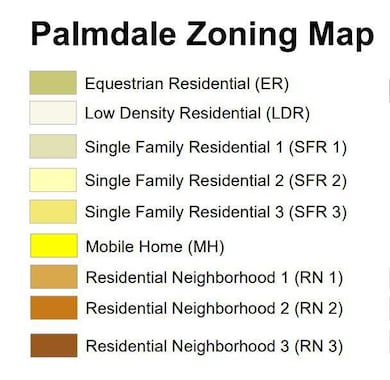 PALMDALE ZONING LEGEND SFR 2