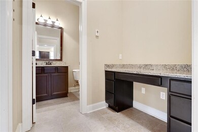 Located right off the kitchen is this great office