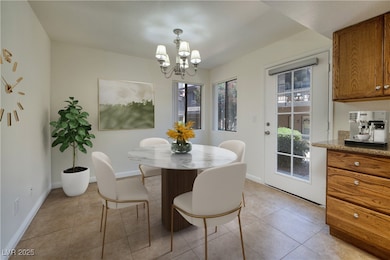 Virtual Staging Dining space featuring a chandelie